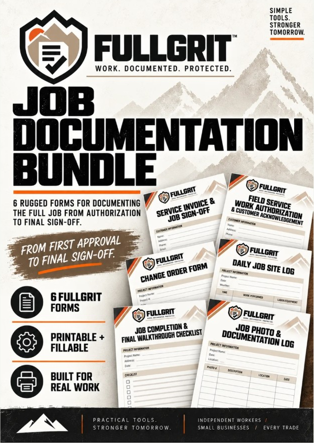 Official approved cover for Job Documentation Bundle